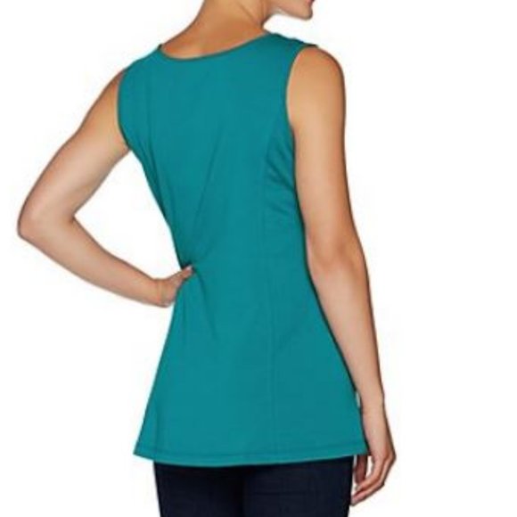Susan Graver Modern Stretch Cotton Modal Tank  12220 - Picture 2 of 2